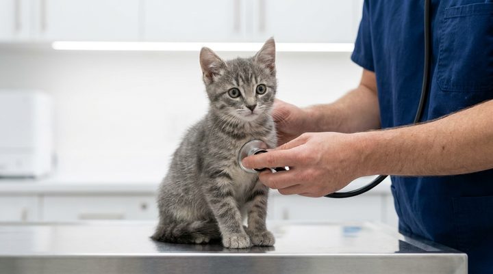 Первый визит котёнка к ветеринару: что проверят, какие прививки и как подготовиться